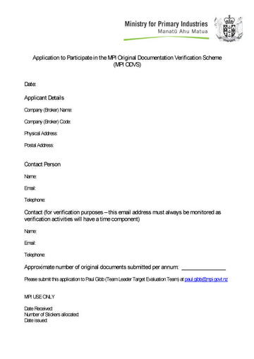 Mpi Form New Zealand-Forms & Docs